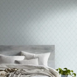 Acinos Blue & White Leaves Smooth Wallpaper -Trade Point Sale acinos blue white leaves smooth wallpaper3663602560128 02i