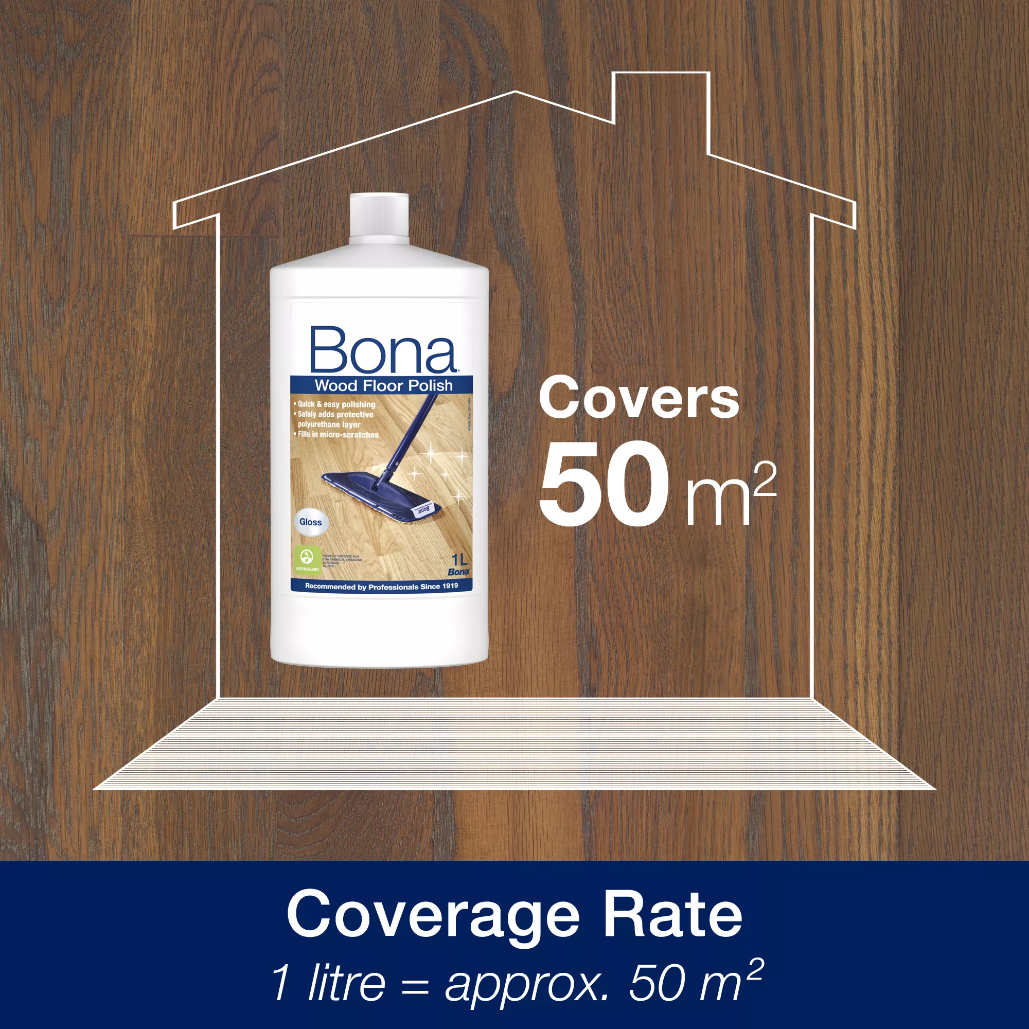 Bona Wood Floor Polish, 1L Bottle 7 Bona Wood Floor Polish, 1L Bottle - Image 5