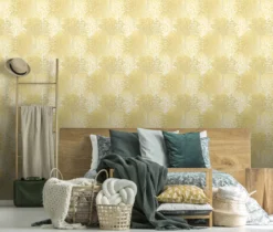 Boutique Arbre Yellow Tree Mica Effect Smooth Wallpaper -Trade Point Sale boutique arbre yellow tree mica effect smooth wallpaper5011583384680 01i BQ