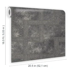 Boutique Black Geometric Metallic Effect Textured Wallpaper 11 Boutique Black Geometric Metallic Effect Textured Wallpaper -Trade Point Sale boutique black geometric metallic effect textured wallpaper5011583515305 02t bq