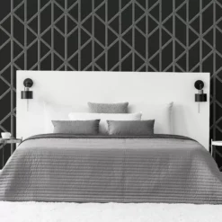 Boutique Black & Green Panel Geo Smooth Wallpaper -Trade Point Sale boutique black green panel geo smooth wallpaper5011583490626 01i bq