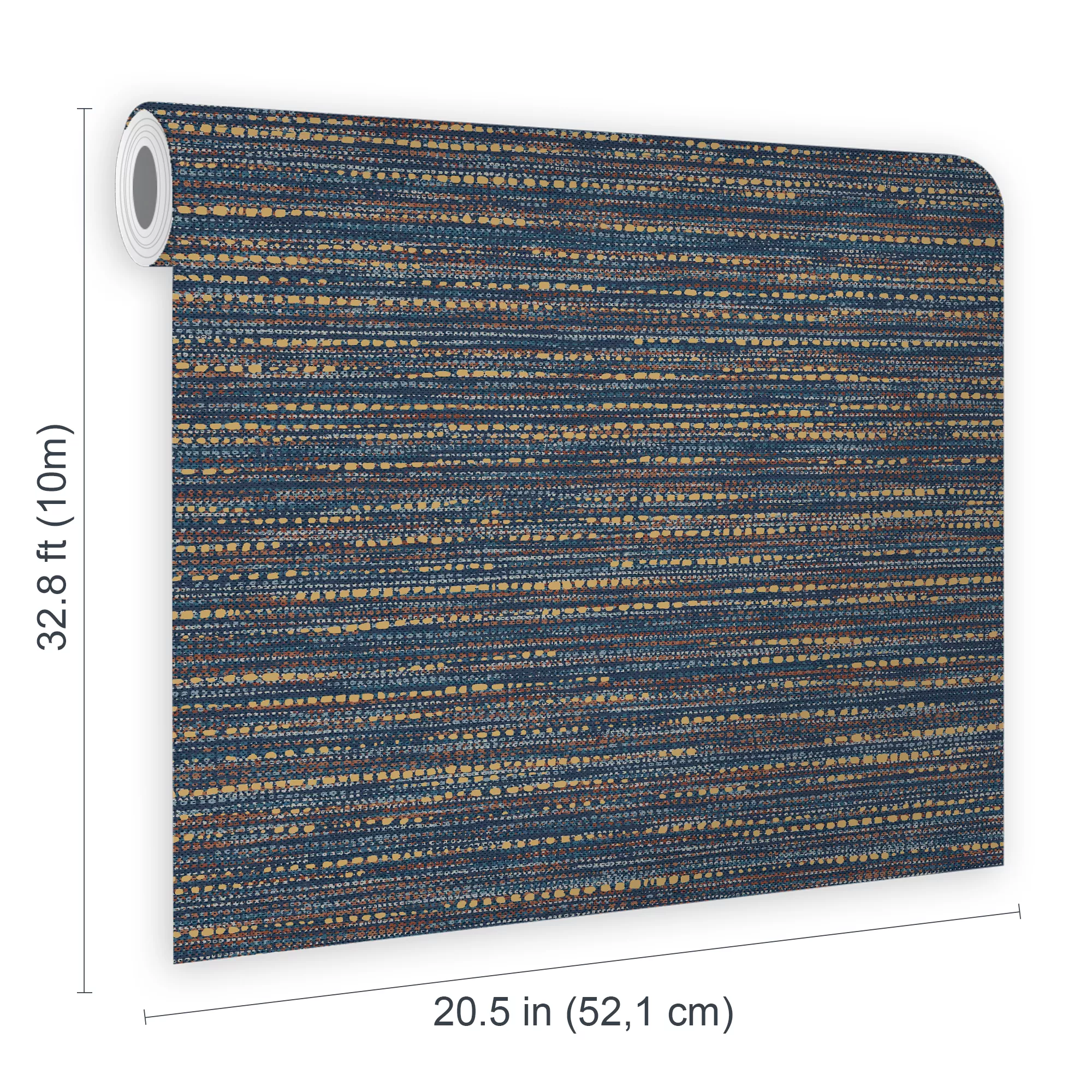 Boutique Chunky Horizontal Blue Textured Wallpaper 8 Boutique Chunky Horizontal Blue Textured Wallpaper - Image 6