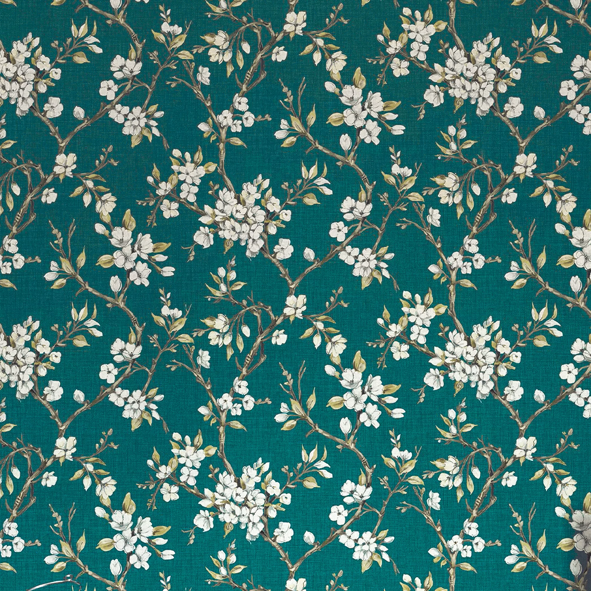 Boutique Eliza Teal Floral Smooth Wallpaper 3 Boutique Eliza Teal Floral Smooth Wallpaper