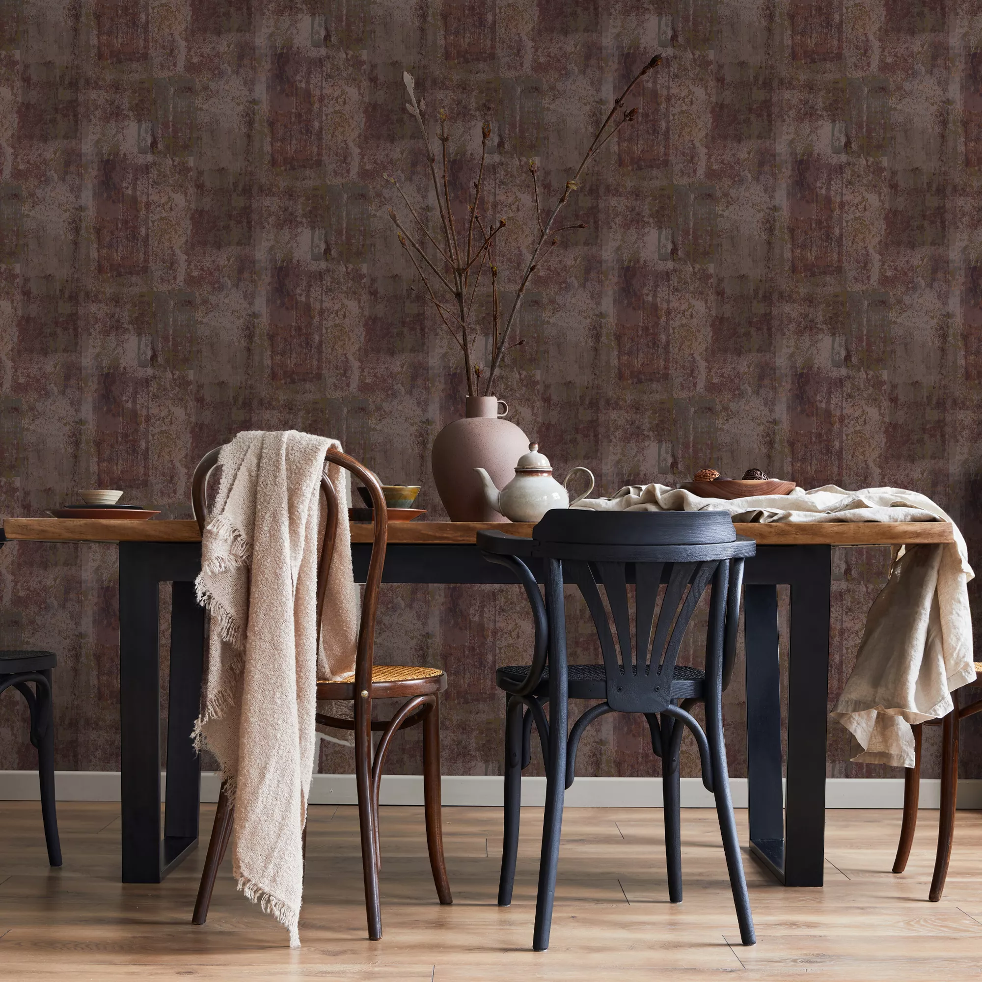 Boutique Industrial Concrete Red Concrete Effect Textured Wallpaper 7 Boutique Industrial Concrete Red Concrete Effect Textured Wallpaper - Image 5