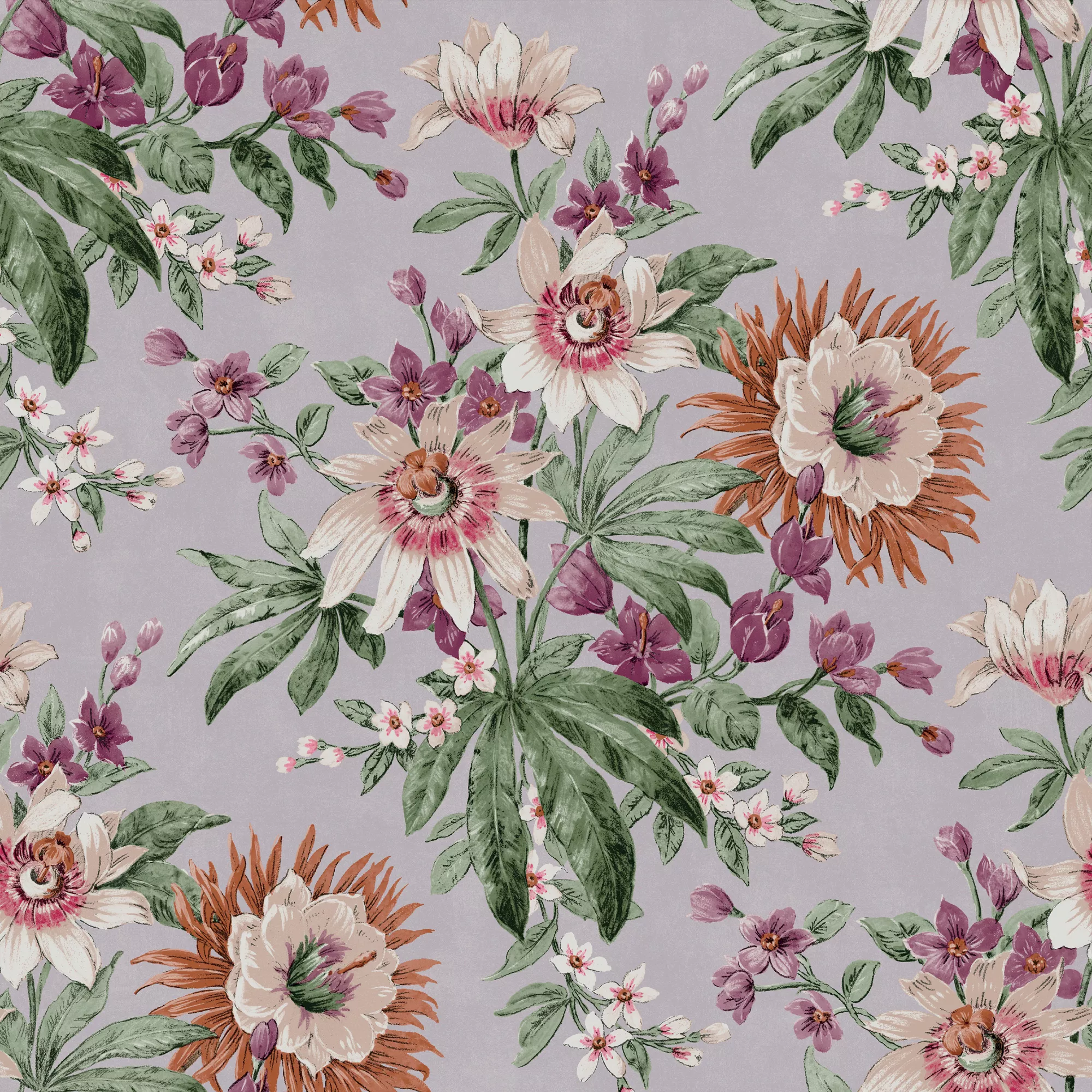 Boutique Martha Mauve Floral Smooth Wallpaper 3 Boutique Martha Mauve Floral Smooth Wallpaper