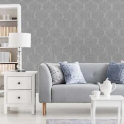 Boutique Optical Grey Geometric Textured Wallpaper -Trade Point Sale boutique optical grey geometric textured wallpaper5011583458497 01i bq