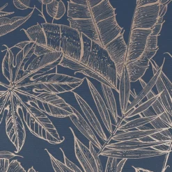 Boutique Paradise Blue Leaves Smooth Wallpaper -Trade Point Sale boutique paradise blue leaves smooth wallpaper5011583495553 03c bq