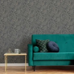 Boutique Paradise Brown Leaves Smooth Wallpaper -Trade Point Sale boutique paradise brown leaves smooth wallpaper5011583495614 02i bq