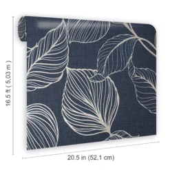 Boutique Royal Palm Sapphire Leaf Gold Effect Textured Wallpaper -Trade Point Sale boutique royal palm sapphire leaf gold effect textured wallpaper5011583444971 01t bq