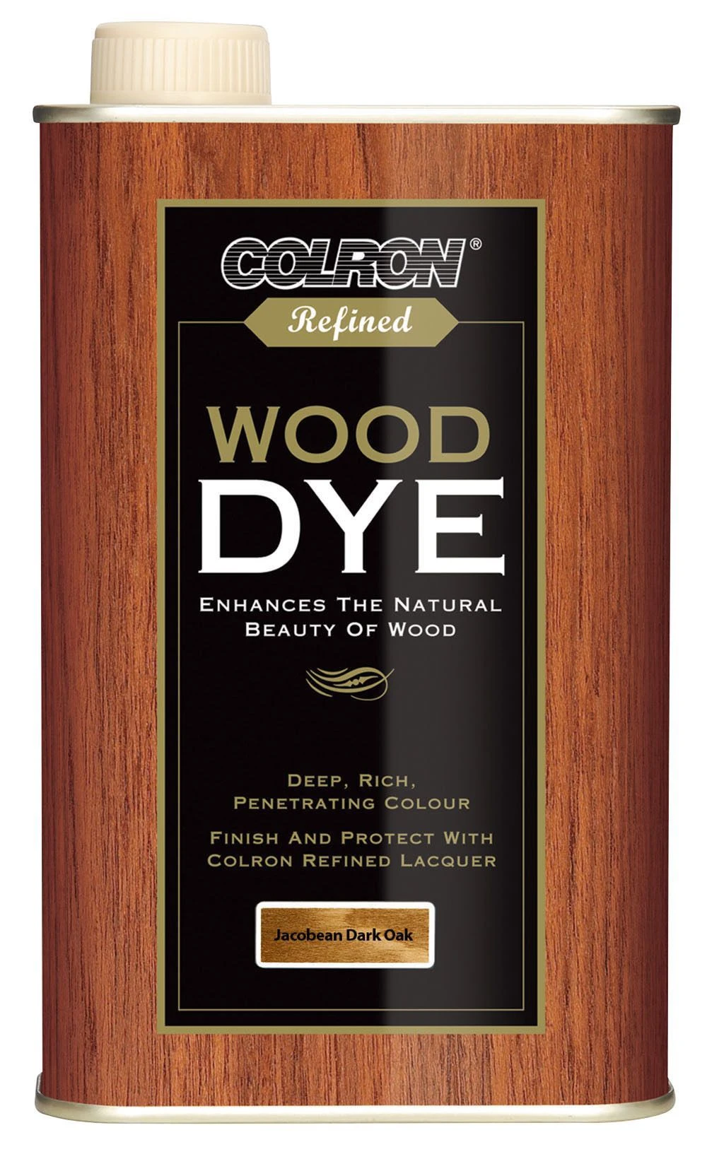 Colron Refined Jacobean Dark Oak Satin Wood Dye, 0.5L 3 Colron Refined Jacobean Dark Oak Satin Wood Dye, 0.5L