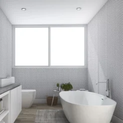 Contour Black & White Hexagon Lattice Tile Effect Textured Wallpaper -Trade Point Sale contour black white hexagon lattice tile effect textured wallpaper5011583458220 02i bq