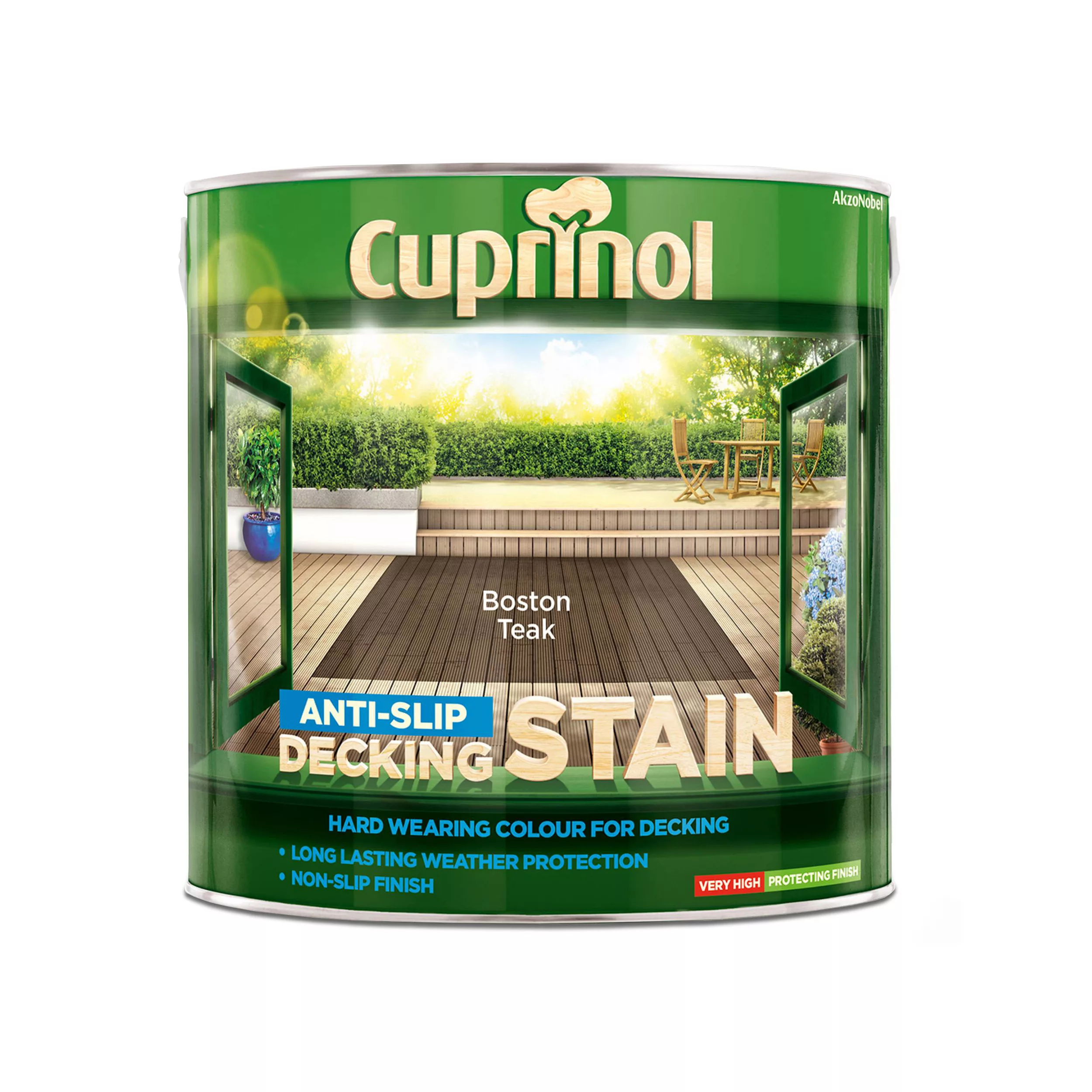 Cuprinol Boston Teak Matt Decking Wood Stain, 2.5L 4 Cuprinol Boston Teak Matt Decking Wood Stain, 2.5L - Image 2