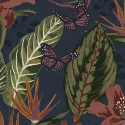Envy Eden Dark Navy Floral Smooth Wallpaper 9 Envy Eden Dark Navy Floral Smooth Wallpaper -Trade Point Sale envy eden dark navy floral smooth wallpaper5011583527964 02c