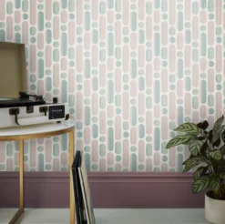 Envy Morse Rose & Sage Geometric Smooth Wallpaper -Trade Point Sale envy morse rose sage geometric smooth wallpaper5011583531329 21i