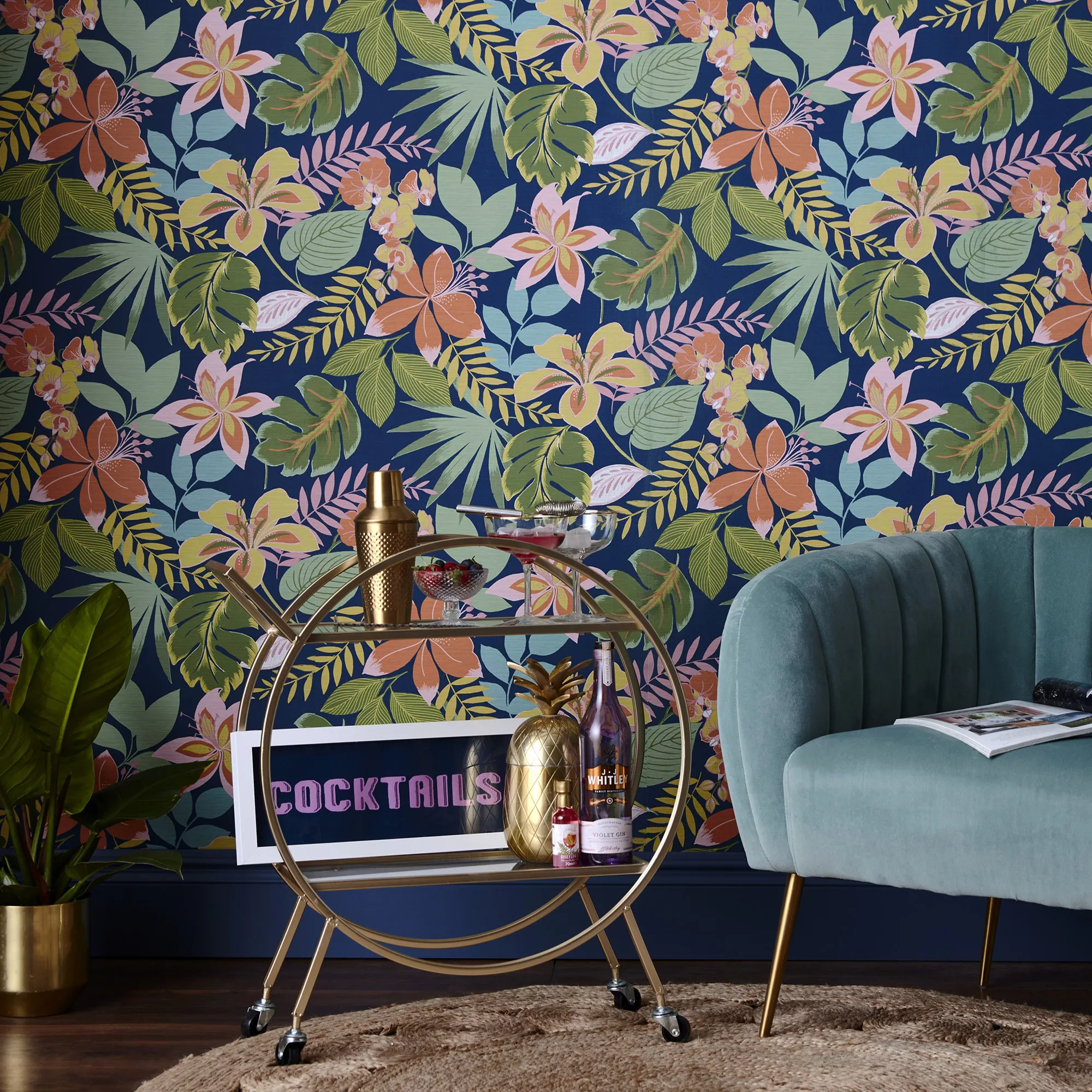 Envy So Exotic Night Floral Smooth Wallpaper 6 Envy So Exotic Night Floral Smooth Wallpaper - Image 4