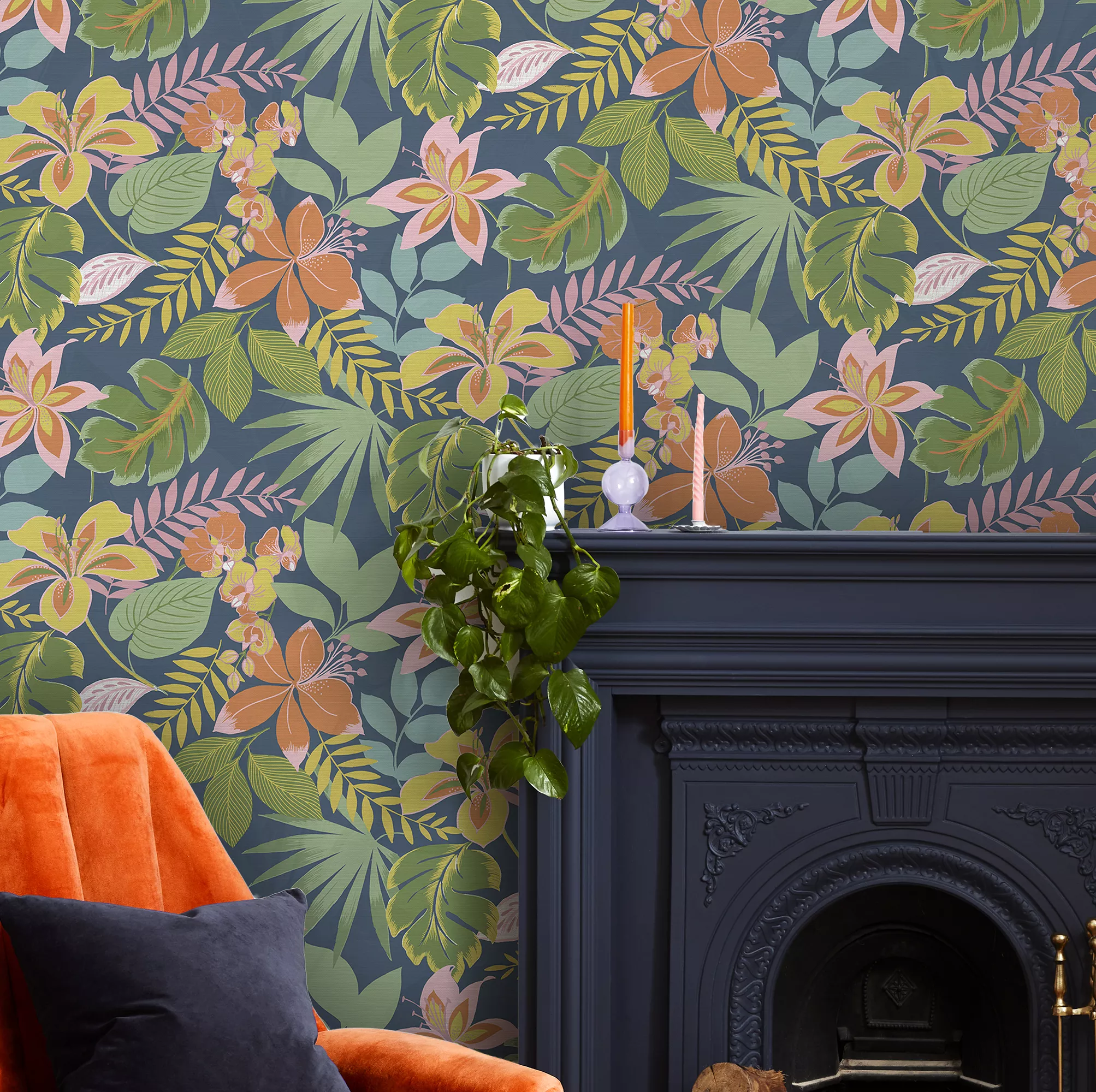 Envy So Exotic Night Floral Smooth Wallpaper 7 Envy So Exotic Night Floral Smooth Wallpaper - Image 5