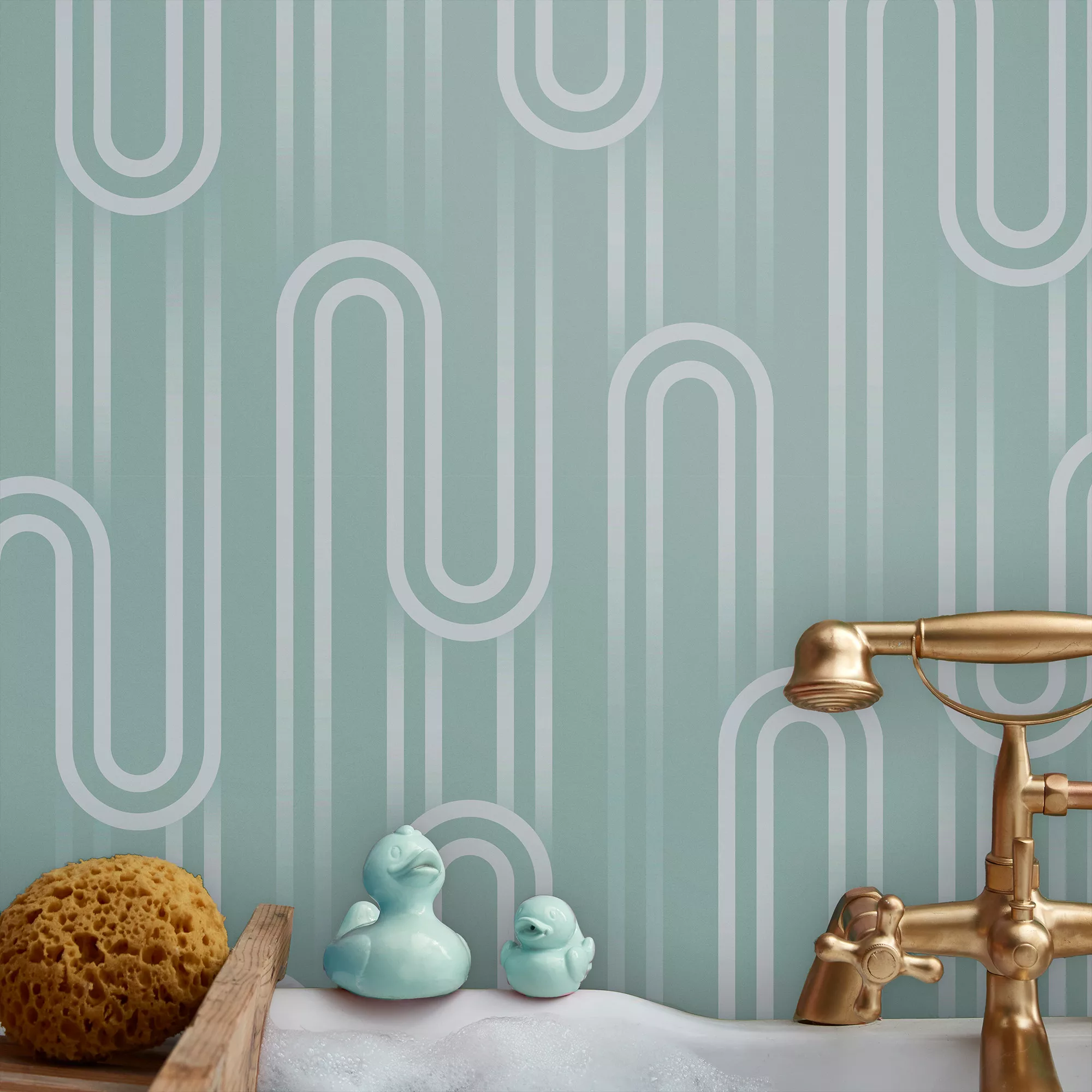 Envy Ups N Downs Pistachio Geometric Smooth Wallpaper 6 Envy Ups N Downs Pistachio Geometric Smooth Wallpaper - Image 4