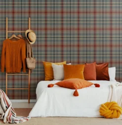 Fresco Cosy Green & Red Tartan Smooth Wallpaper -Trade Point Sale fresco cosy green red tartan smooth wallpaper5011583418514 01i BQ