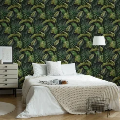 Fresco Green Palm Leaves Smooth Wallpaper -Trade Point Sale fresco green palm leaves smooth wallpaper5011583457322 01i bq