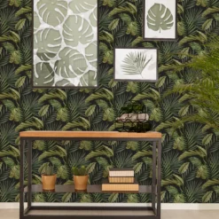 Fresco Green Palm Leaves Smooth Wallpaper -Trade Point Sale fresco green palm leaves smooth wallpaper5011583457322 02i bq