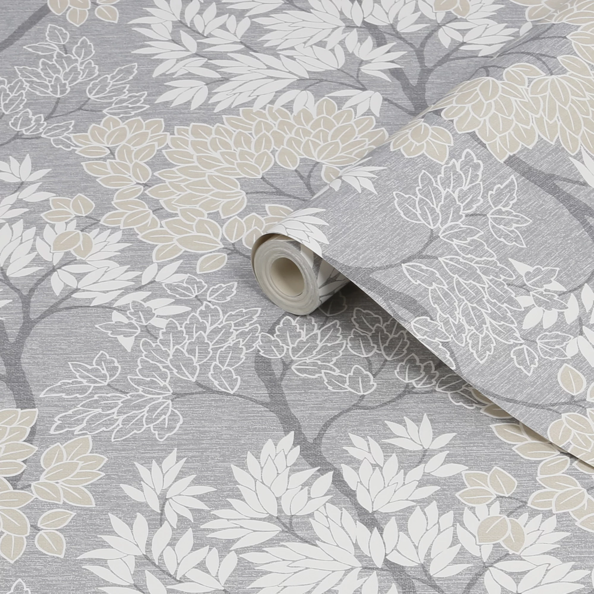 Fresco Lykke Charcoal Tree Smooth Wallpaper 4 Fresco Lykke Charcoal Tree Smooth Wallpaper - Image 2