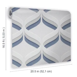Fresco Retro Ogee Grey & Navy Smooth Wallpaper 13 Fresco Retro Ogee Grey & Navy Smooth Wallpaper -Trade Point Sale fresco retro ogee grey navy smooth wallpaper5011583406597 01t BQ