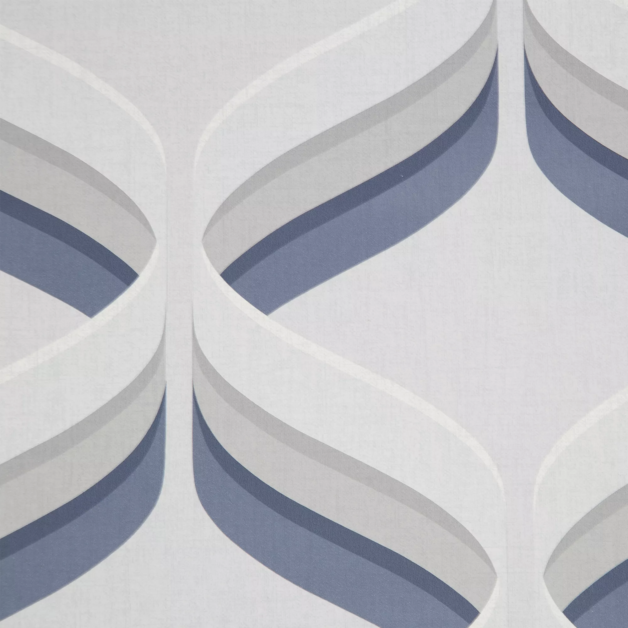 Fresco Retro Ogee Grey & Navy Smooth Wallpaper 5 Fresco Retro Ogee Grey & Navy Smooth Wallpaper - Image 3