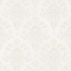 GoodHome Abeli White Russian Damask Metallic Effect Textured Wallpaper -Trade Point Sale goodhome abeli white russian damask metallic effect textured wallpaper3663602559924 39c bq