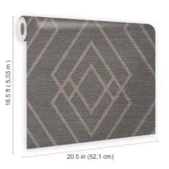 GoodHome Andal Grey Geometric Metallic Effect Textured Wallpaper -Trade Point Sale goodhome andal grey geometric metallic effect textured wallpaper5059340408569 02t