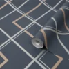 GoodHome Ashbourne Blue Geometric Metallic Effect Smooth Wallpaper 1 GoodHome Ashbourne Blue Geometric Metallic Effect Smooth Wallpaper -Trade Point Sale goodhome ashbourne blue geometric metallic effect smooth wallpaper5059340410623 01c