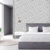 GoodHome Astennu Black & White Spot Monochrome Effect Smooth Wallpaper -Trade Point Sale goodhome astennu black white spot monochrome effect smooth wallpaper5059340213491 02i bq