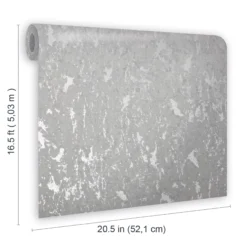 GoodHome Avington Silver Effect Textured Wallpaper -Trade Point Sale goodhome avington silver effect textured wallpaper5059340410326 02t