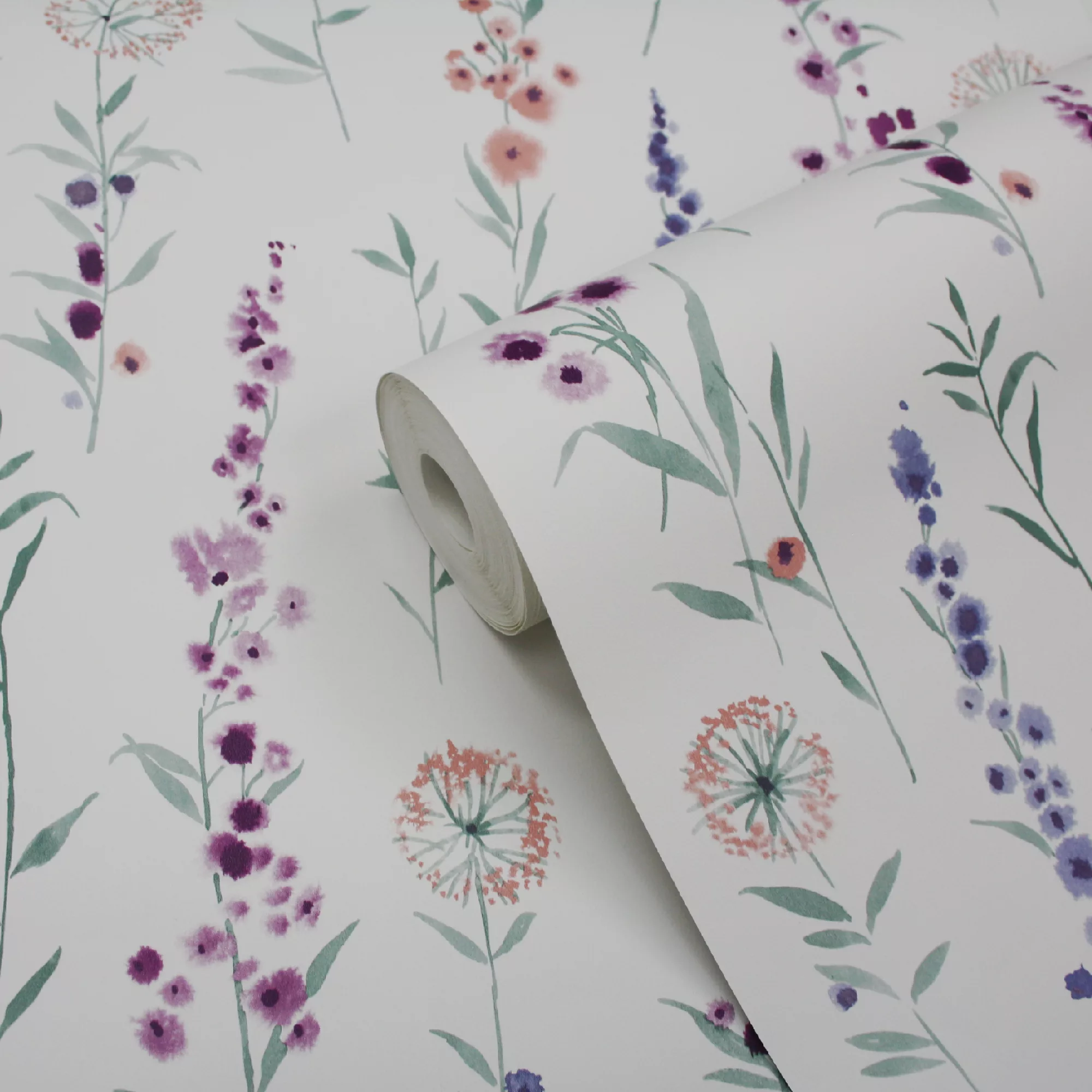 GoodHome Bifora Purple Floral Smooth Wallpaper 3 GoodHome Bifora Purple Floral Smooth Wallpaper