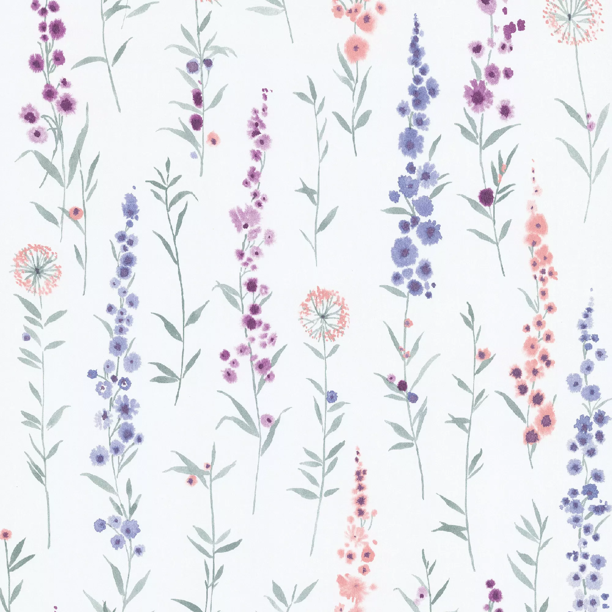 GoodHome Bifora Purple Floral Smooth Wallpaper 4 GoodHome Bifora Purple Floral Smooth Wallpaper - Image 2