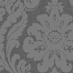 GoodHome Chalfont Charcoal Damask Glitter Effect Textured Wallpaper -Trade Point Sale goodhome chalfont charcoal damask glitter effect textured wallpaper5059340410708 37c