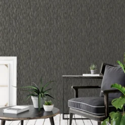 GoodHome Ciral Black Plains Metallic Effect Textured Wallpaper -Trade Point Sale goodhome ciral black plains metallic effect textured wallpaper5059340408910 20i