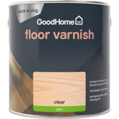 GoodHome Clear Satin Floor Wood Varnish, 2.5L 8 GoodHome Clear Satin Floor Wood Varnish, 2.5L -Trade Point Sale goodhome clear satin floor wood varnish 2 5l5059340486956 02c