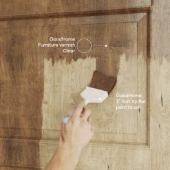 GoodHome Clear Satin Multi-surface Furniture Wood Varnish, 2.5L -Trade Point Sale goodhome clear satin multi surface furniture wood varnish 2 5l5059340486604 02i