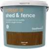 GoodHome Colour It Dark Oak Matt Fence & Shed Stain, 5L -Trade Point Sale goodhome colour it dark oak matt fence shed stain 5l5036581088682 02c