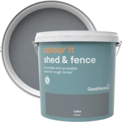 GoodHome Colour It Tulsa Matt Fence & Shed Stain, 9L -Trade Point Sale goodhome colour it tulsa matt fence shed stain 9l5036581089245 37c