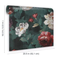 GoodHome Crewe Green Floral Smooth Wallpaper -Trade Point Sale goodhome crewe green floral smooth wallpaper5059340410531 02t