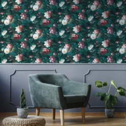 GoodHome Crewe Green Floral Smooth Wallpaper -Trade Point Sale goodhome crewe green floral smooth wallpaper5059340410531 21i