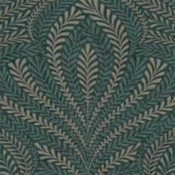 GoodHome Danbu Dark Teal Ornamental Metallic Effect Textured Wallpaper -Trade Point Sale goodhome danbu dark teal ornamental metallic effect textured wallpaper5059340408996 37c