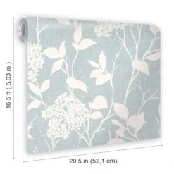 GoodHome Danesfield Blue Leaves Smooth Wallpaper -Trade Point Sale goodhome danesfield blue leaves smooth wallpaper5059340410692 02t