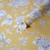 GoodHome Davenham Yellow Floral Metallic Effect Smooth Wallpaper