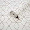 GoodHome Donnington Cream Geometric Metallic Effect Smooth Wallpaper -Trade Point Sale goodhome donnington cream geometric metallic effect smooth wallpaper5059340410340 01c bq