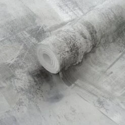 GoodHome Elmas Grey Concrete Effect Textured Wallpaper