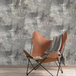 GoodHome Elmas Grey Concrete Effect Textured Wallpaper -Trade Point Sale goodhome elmas grey concrete effect textured wallpaper5059340409160 01i