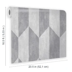 GoodHome Garnet Grey Geometric Silver Effect Textured Wallpaper 15 GoodHome Garnet Grey Geometric Silver Effect Textured Wallpaper -Trade Point Sale goodhome garnet grey geometric silver effect textured wallpaper5059340409276 02t