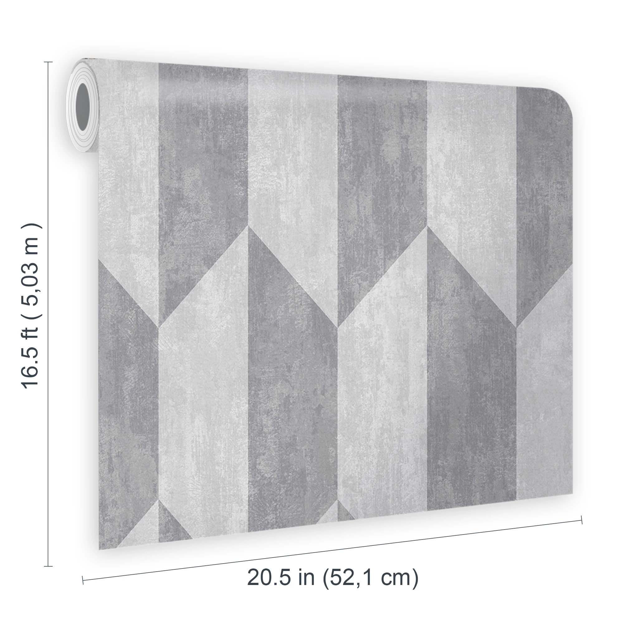 GoodHome Garnet Grey Geometric Silver Effect Textured Wallpaper 9 GoodHome Garnet Grey Geometric Silver Effect Textured Wallpaper - Image 7